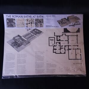 Vintage Rare The Roman Baths at Bath Large Informaiton Sheet 3D Cut-Out Model